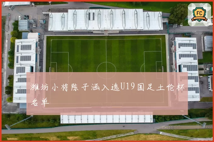 潍坊小将陈子涵入选U19国足土伦杯名单